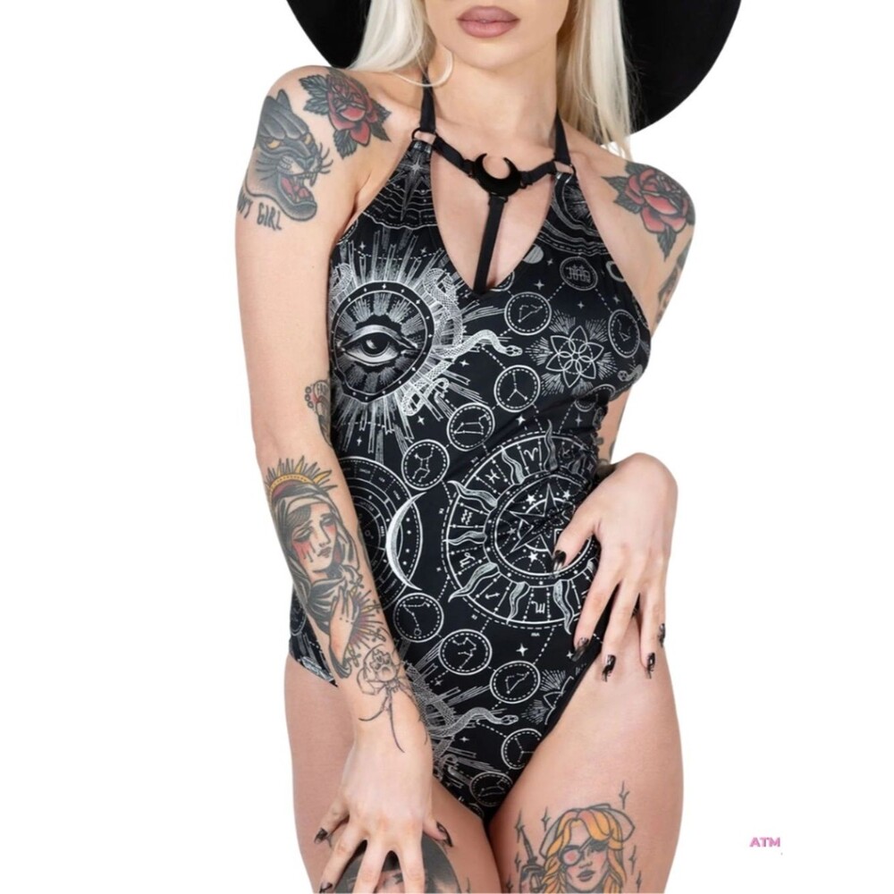 NWT Killstar Lunar Tide One-Piece Swimsuit MD